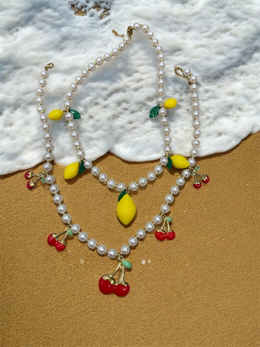 Collier Breloques citron