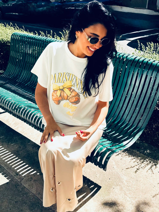 T shirt Parisienne Jaune
