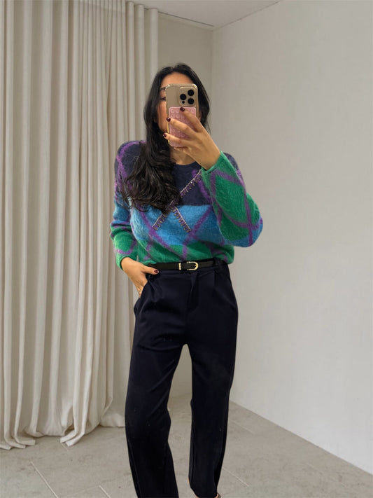 Pantalon bleu marine Manue