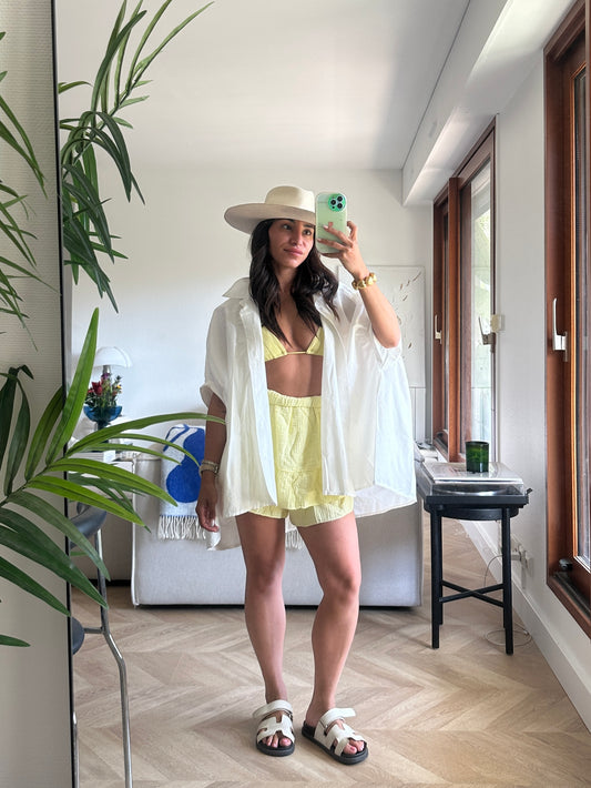 Jupe short jaune Luna
