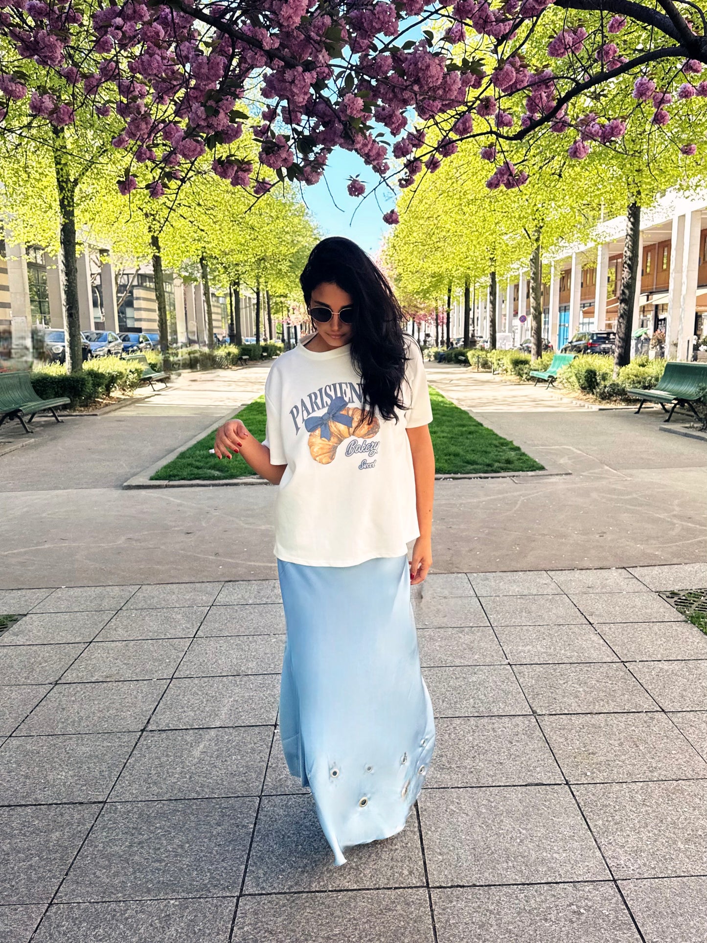 Jupe Maya bleu ciel