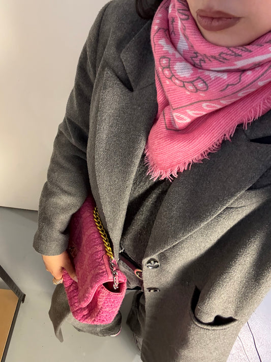 Foulard bandana rose Léo