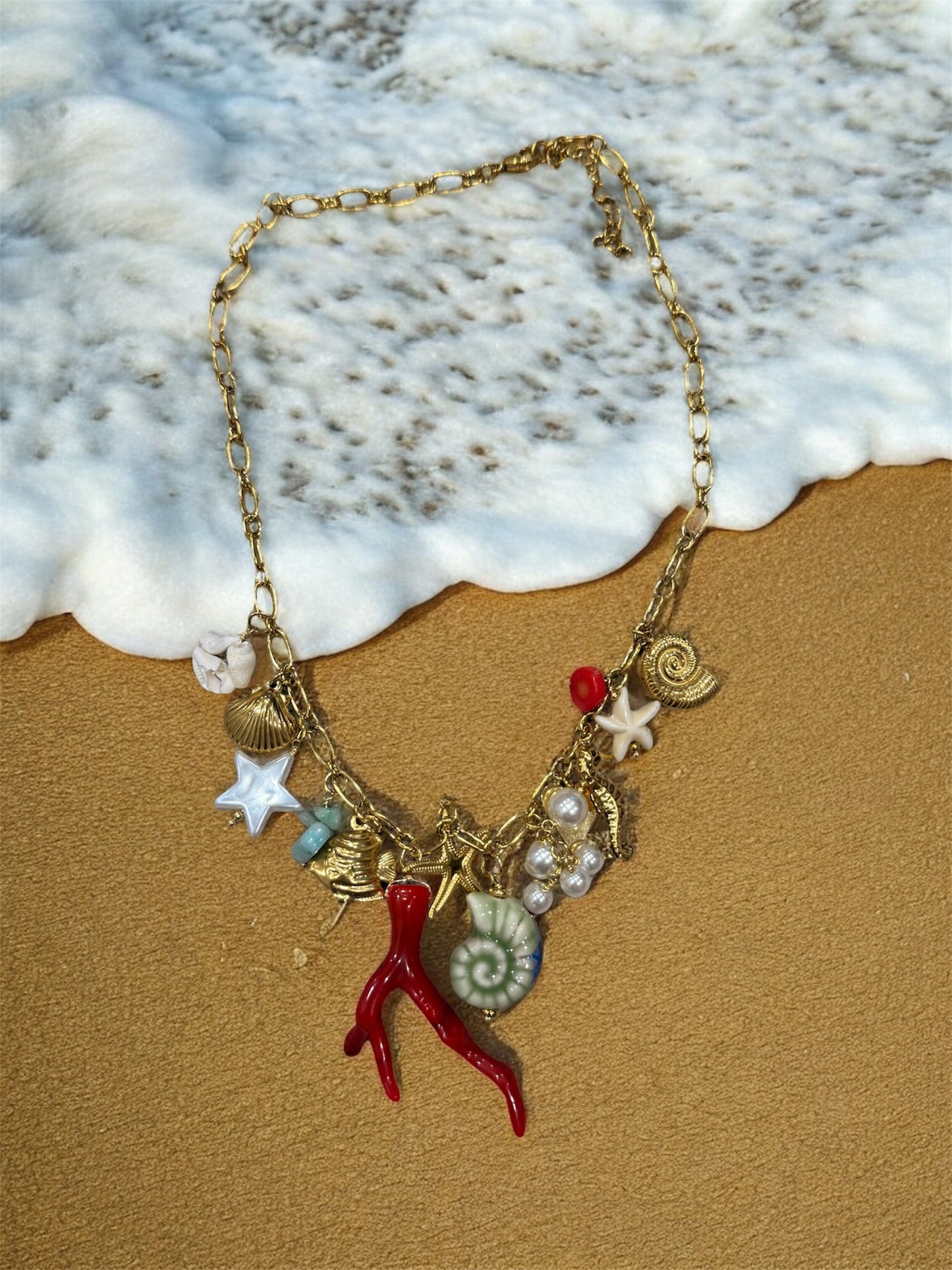Collier Breloques coquillages